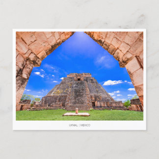 Uxmal mayan Mexico, Holiday Postcard Feiertagspostkarte