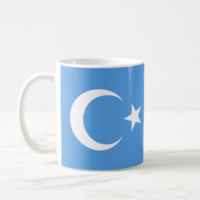 Uyghur/Ostturkestan-Flagge Kaffeetasse (Links)