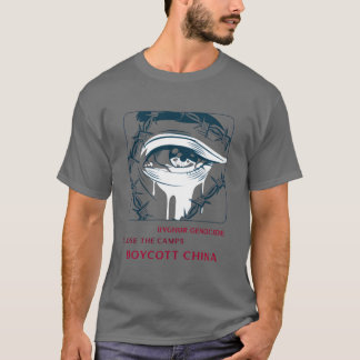 Uyghur-Völkermord Schließehe Lager Boykott China F T-Shirt