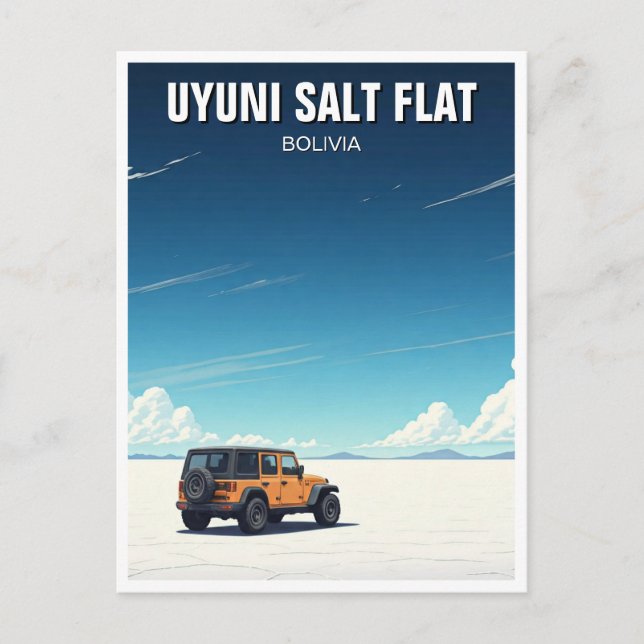 Uyuni Salt Flat Salar De Uyuni Postkarte (Vorderseite)
