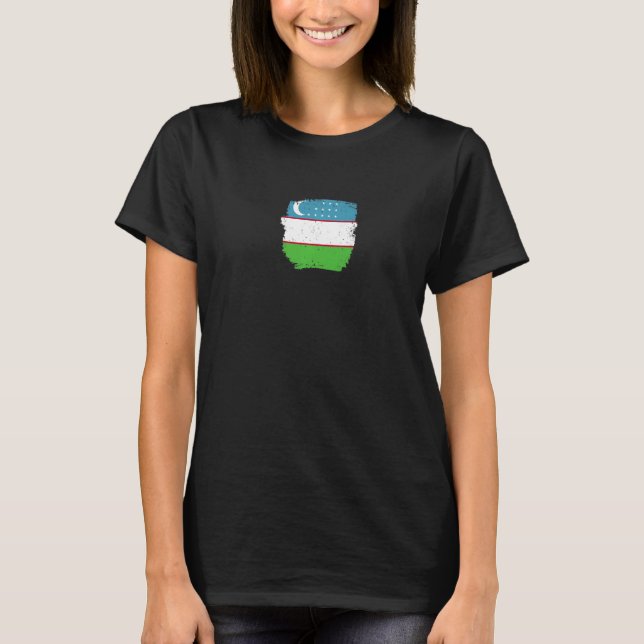 Uzbekistan Proud Uzbek Flag   T-Shirt (Vorderseite)
