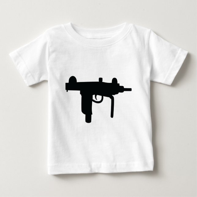 Uzi Gewehr-Waffenikone Baby T-shirt (Vorderseite)