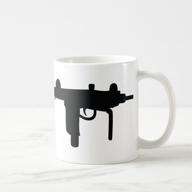 Uzi Gewehr-Waffenikone Tasse (Rechts)