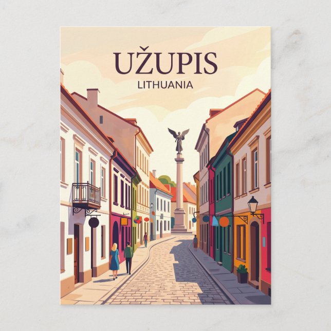 Užupis-Distrikt Litauen Postkarte (Vorderseite)
