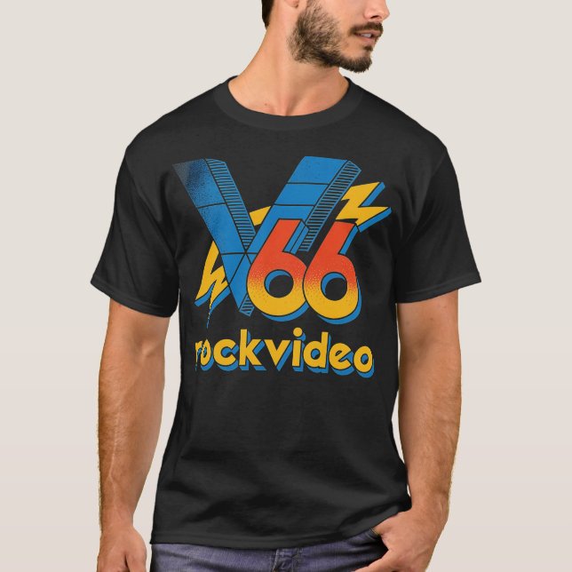 V66 Retro Boston Rock Video T-Shirt (Vorderseite)