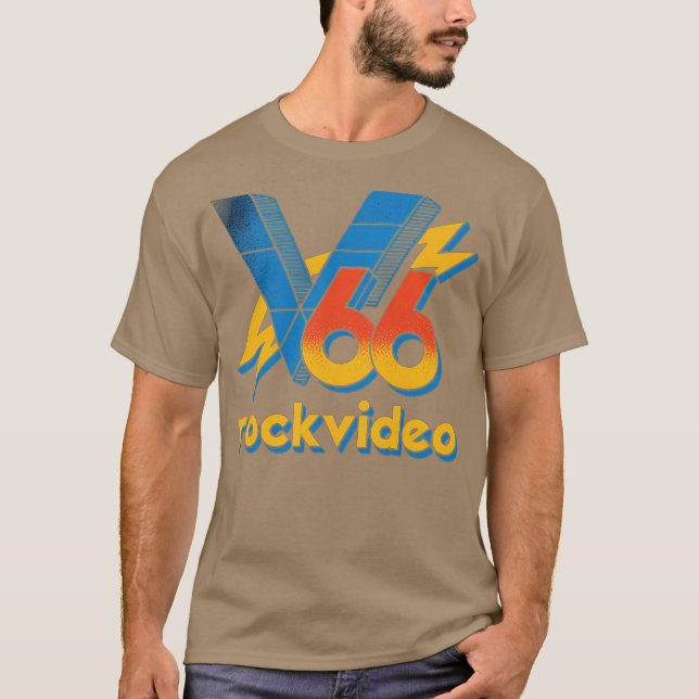 V66 Retro Boston Rock Video T-Shirt (Vorderseite)