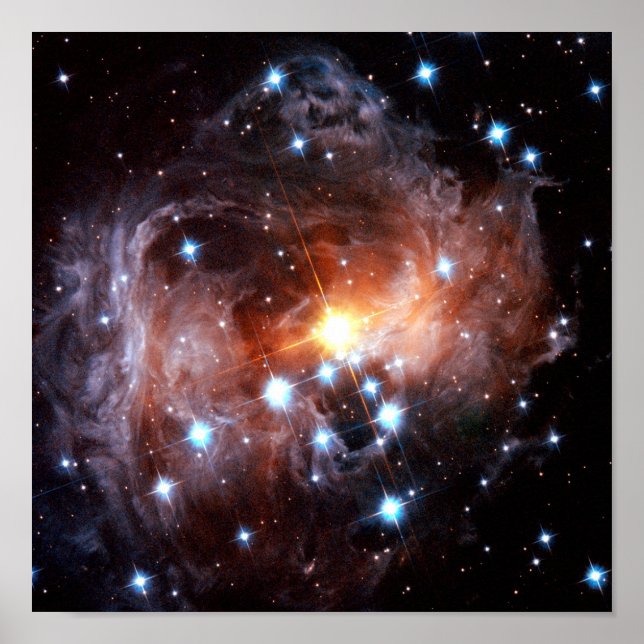 V838 Monocerotis Red Supergiant Star Hubble Foto Poster (Vorne)