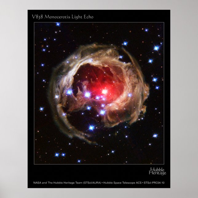 V838MonocerotisLightEcho-2004-10a Poster (Vorne)