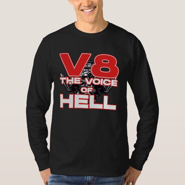 V8 Car Tuning Cylinder Workshop The Voice of Light T-Shirt (Vorderseite)