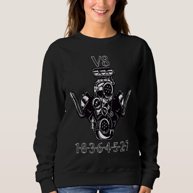 V8 Car Tuning Engine Workshop  3 Sweatshirt (Vorderseite)