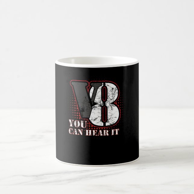 V8 Engine Shirt Auto Displacement You Can Hear It Kaffeetasse (Mittel)