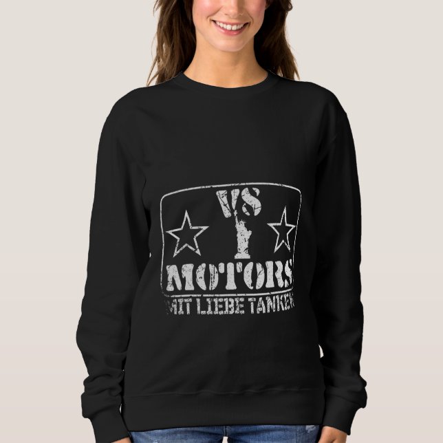 V8 engine, US car, driver machine mechanic lover Sweatshirt (Vorderseite)