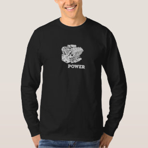 V8 Motor Block für acht Zylinderlüfter T-Shirt