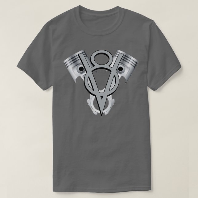 V8-Motor-Kolbenwagen T-Shirt (Design vorne)