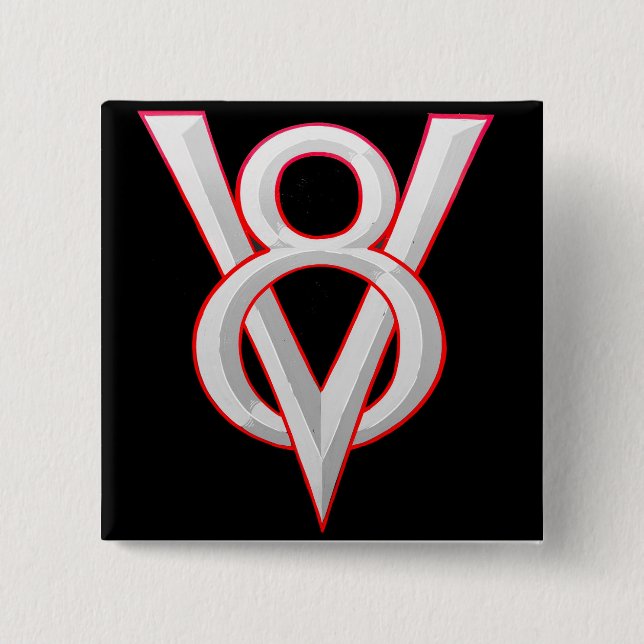 V8-Symbol Button (Vorderseite)