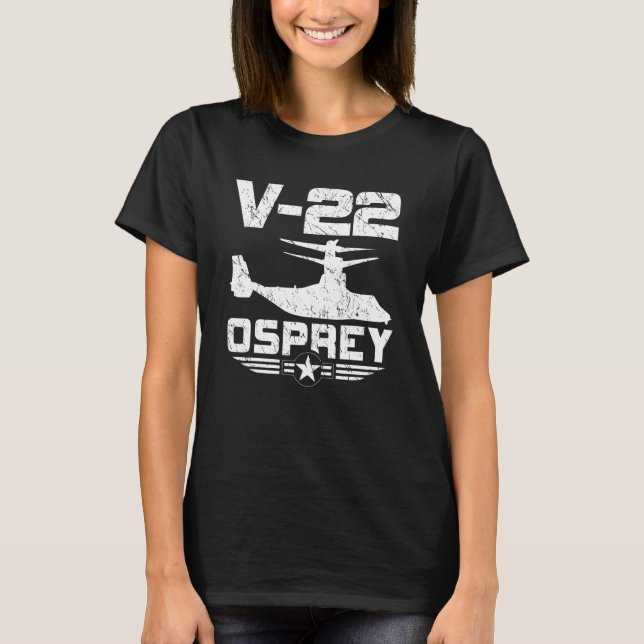 V 22 MV 22 CMV 22B Osprey SVTOL Luftfahrzeug Distr T-Shirt (Vorderseite)