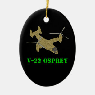 V-22 Osprey Flugzeug Art Design Keramik Ornament
