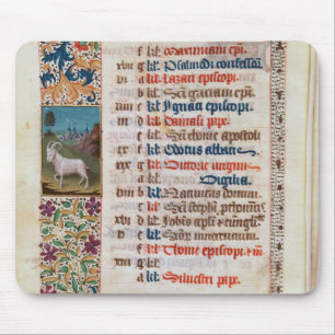 V.25-3 Fol.12v der Monat Dezember Mousepad