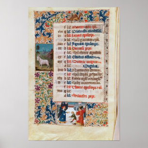 V.25-3 Fol.12v The Month of December Poster