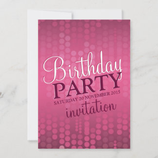 v.2 Einladung von Pink Bokeh Sparkle zum Geburtsta