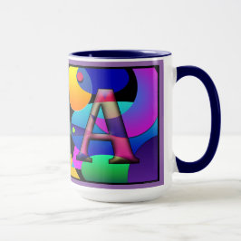 "V" & "A" Mit Monogramm Kaffeemaschine Tasse