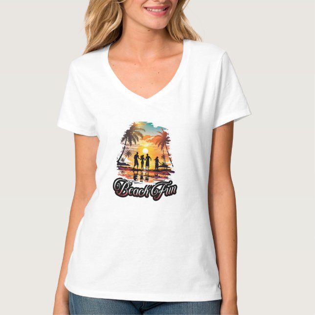 V-Ausschnitt T-Shirt (Vorderseite)