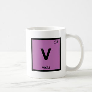 V - Bratschen-Musik-Chemie-Periodensystem-Symbol Tasse