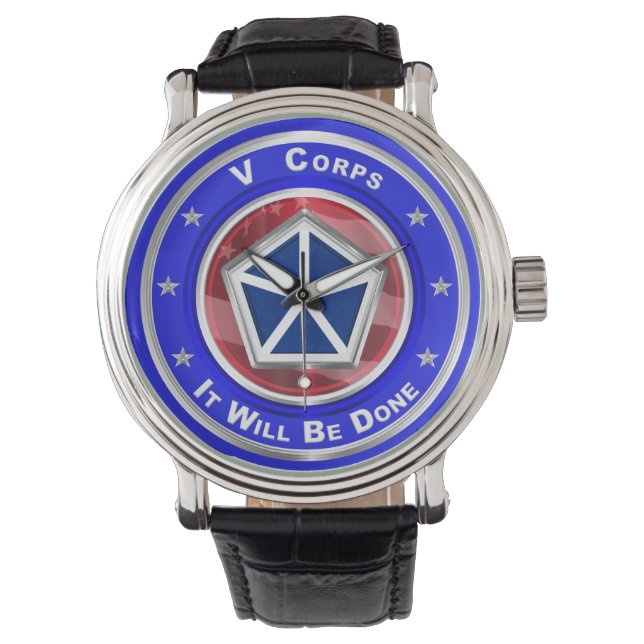 V Corps „Es wird getan“ Armbanduhr (Vorderseite)