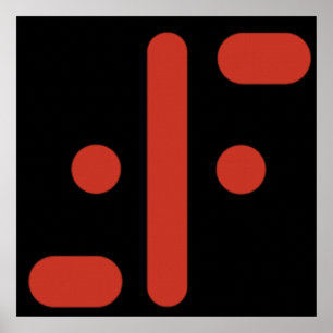 V das Logo von 1983 für Besucher Poster