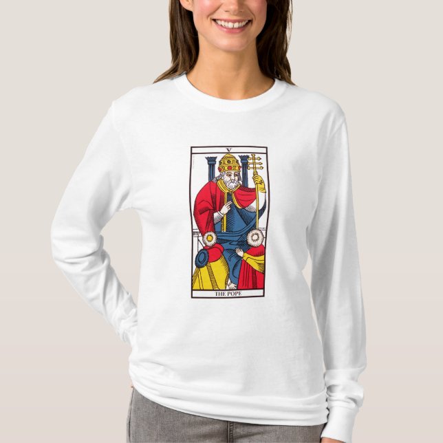V der Papst, Tarotkarte T-Shirt (Vorderseite)
