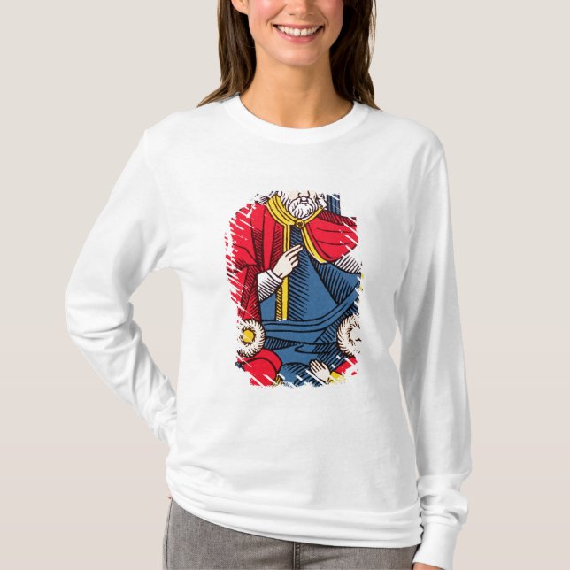V der Papst, Tarotkarte T-Shirt (Vorderseite)