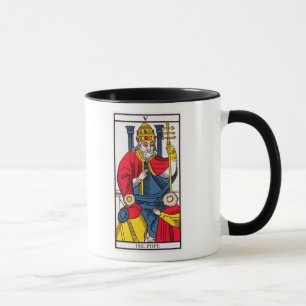 V der Papst, Tarotkarte Tasse