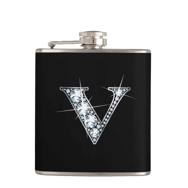 V "Diamond Bling"-Flasche Flachmann (Vorderseite)