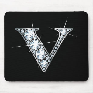 "V" Diamond Bling Mousepad