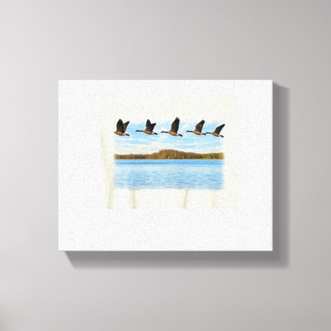 V-Formationsflug Leinwanddruck (Vorderseite)