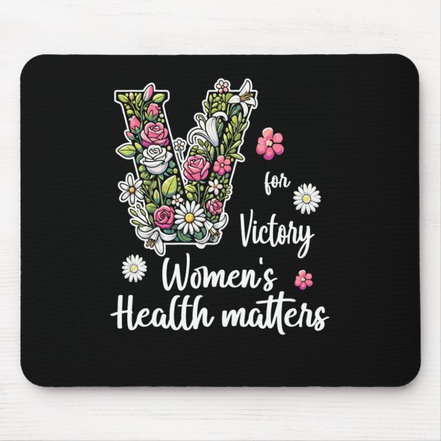 V Für den Sieg; Gesundheit von Frauen Mousepad (Vorne)