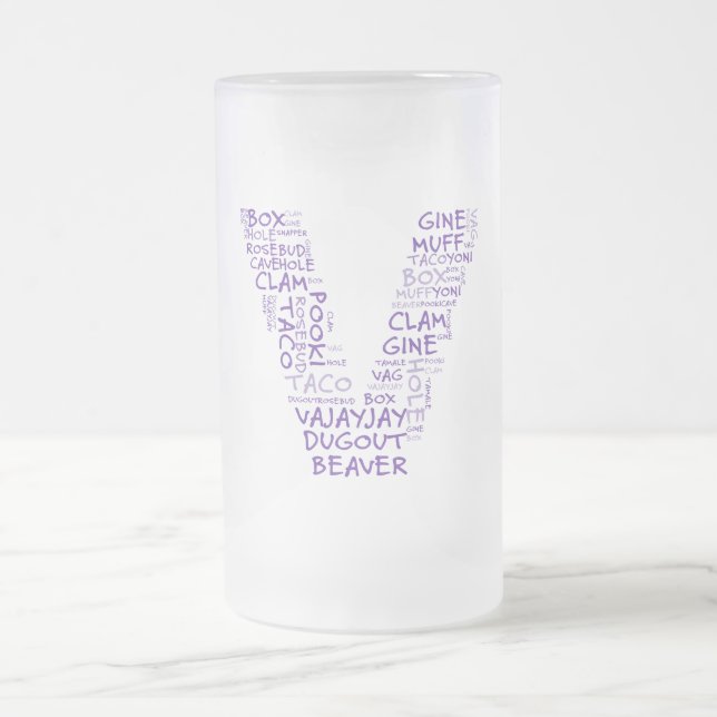 V für Vaginasieg in Michigan Mattglas Bierglas (Mittel)