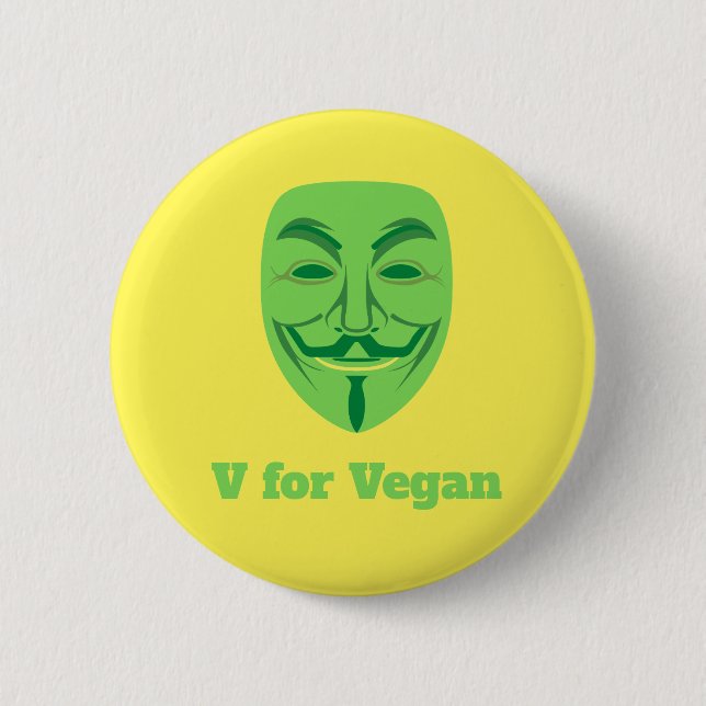 V für vegan button (Vorderseite)