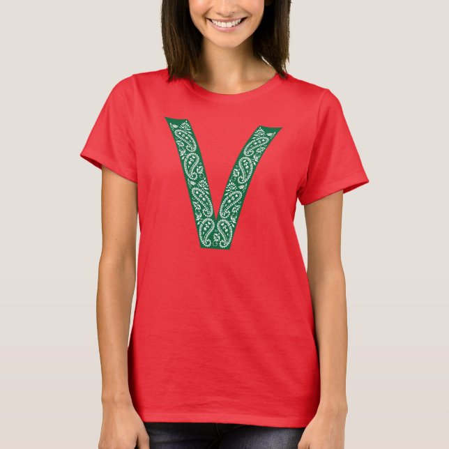 V für Vegan T-Shirt (Vorderseite)