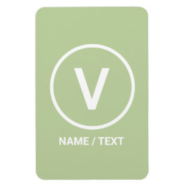 V für Veganes Diätlogo natürlich personalisiert Magnet