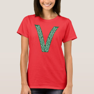 V für veganes T-Shirt