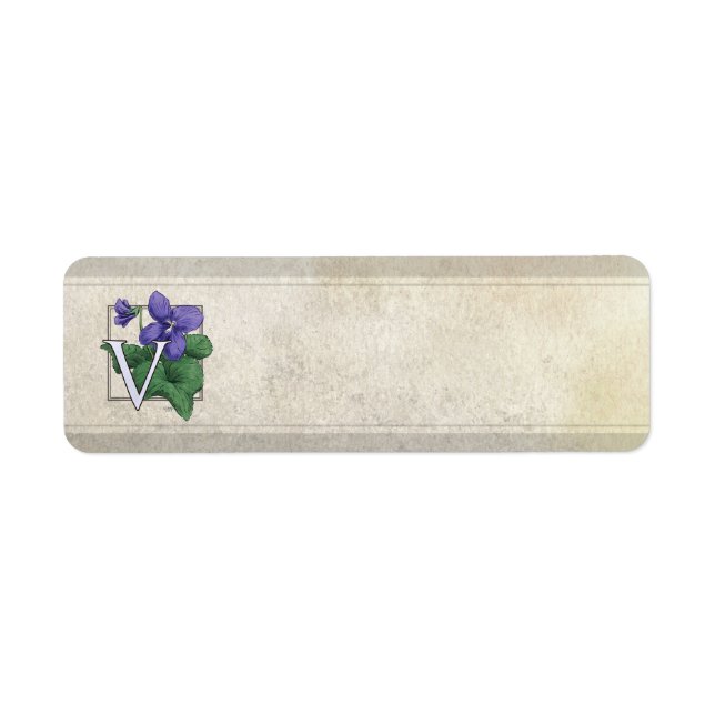 V für Violets Blume Monogramm (Vorne)