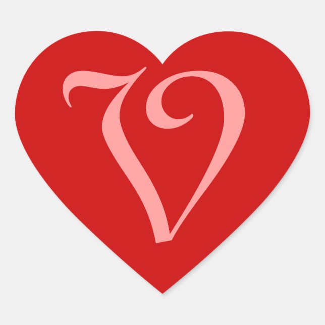V Herz-Aufkleber (Vorderseite)