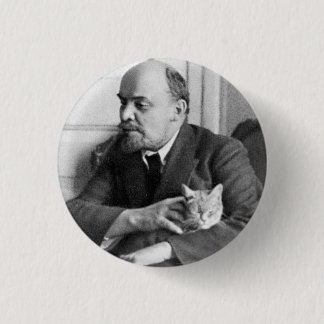 V.I. Lenin pets eine kleine Katze, 1 ¼ Zoll-runden Button
