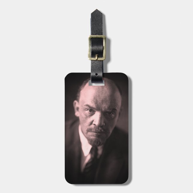 V.I. Lenin - sowjetischer Gewerkschaft-Chef - UdSS Gepäckanhänger (Vorderseite vertikal)