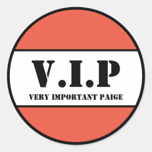 V.I.P RUNDER AUFKLEBER