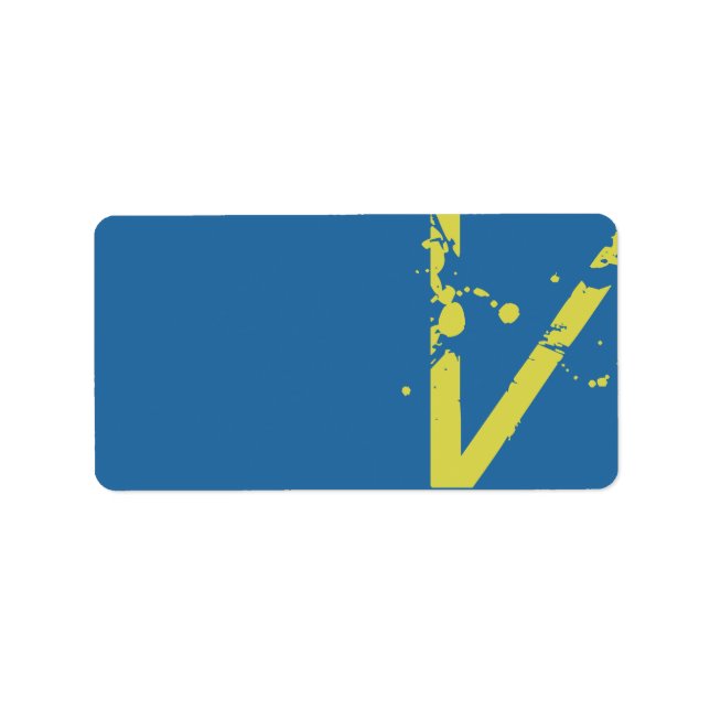 V Initial Collection Matching Return Address Label Adressaufkleber (Vorne)