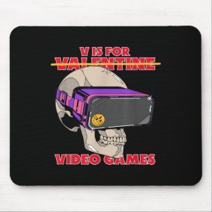 V is for (valentine) video games - Funny Gamer Gra Mousepad
