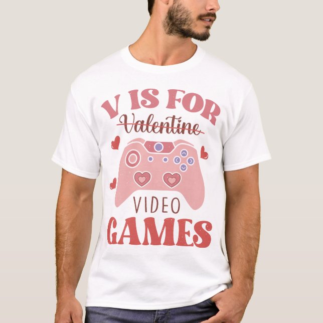 V is for Video Games T-Shirt (Vorderseite)