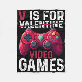 V Is For Video Games Valentine Gamer Valentines Da Fleecedecke